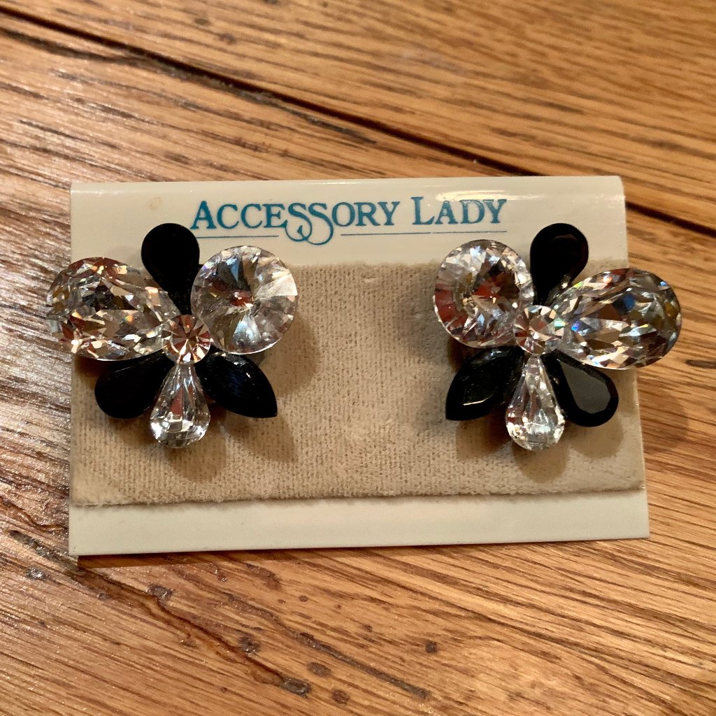 New Black & Diamond Earrings! Cool Costume Jewelry